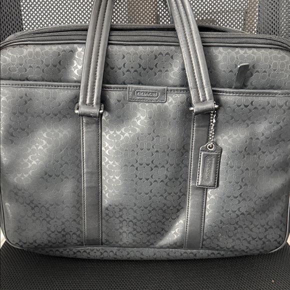 Coach Gray Monogram Men's Briefcase - Picture 1 of 1